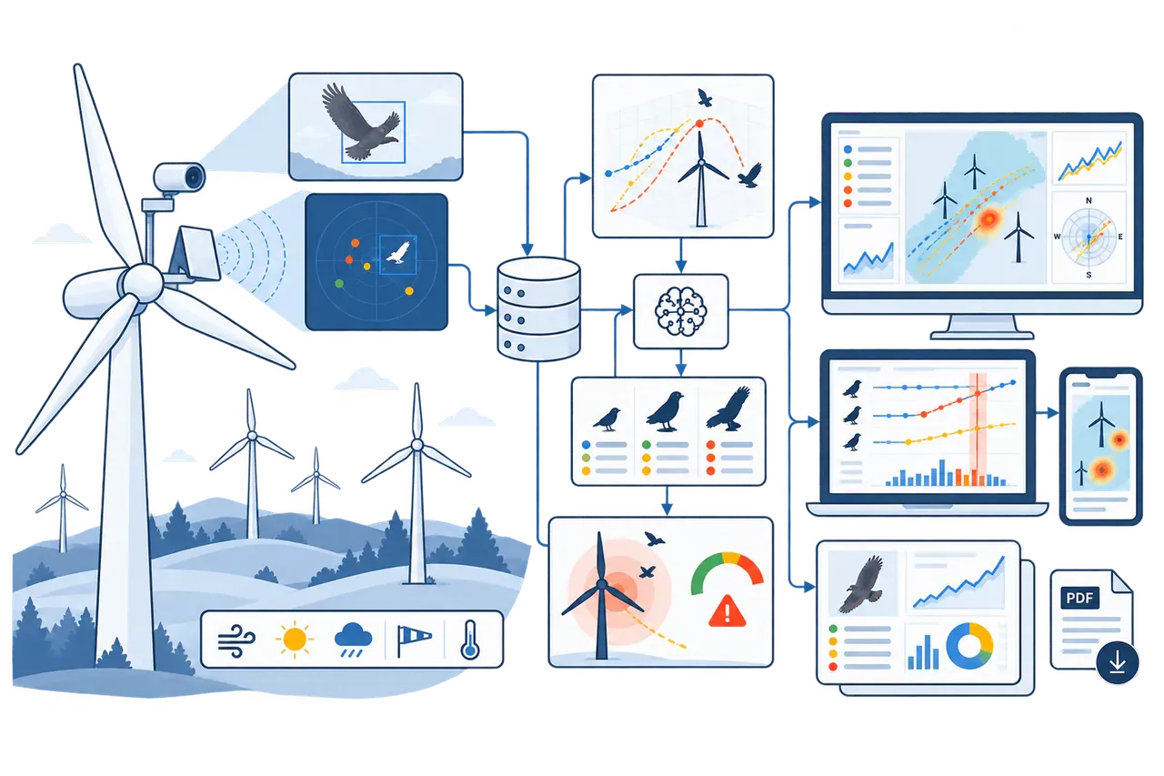 Bird Behavior Analysis Around Wind Turbines