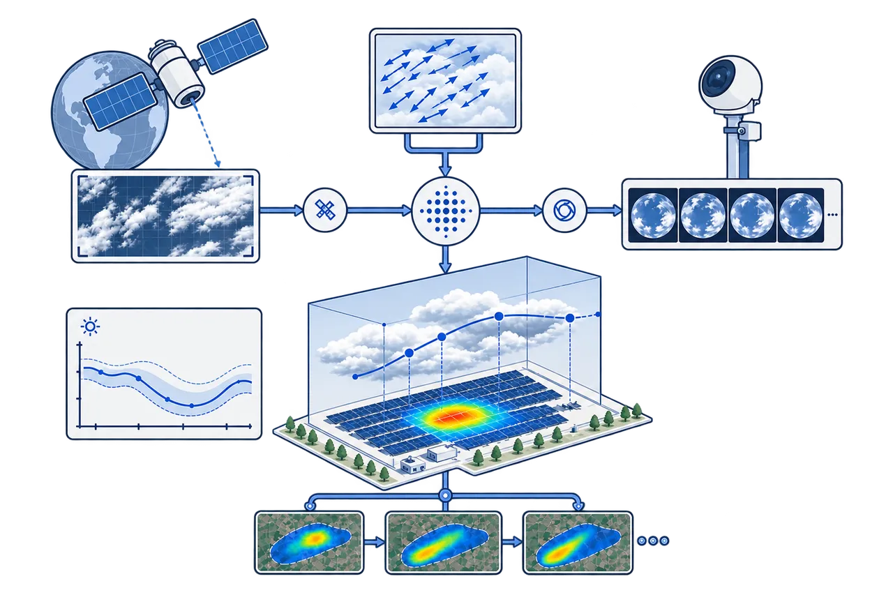 Synergy of Ground and Satellite Data for Solar Forecasting
